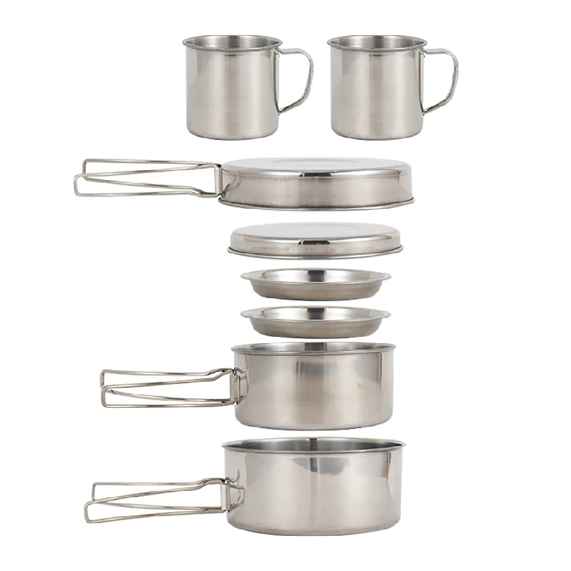 Camping Cooking Hob - Ensemble de 8 ustensiles de cuisine