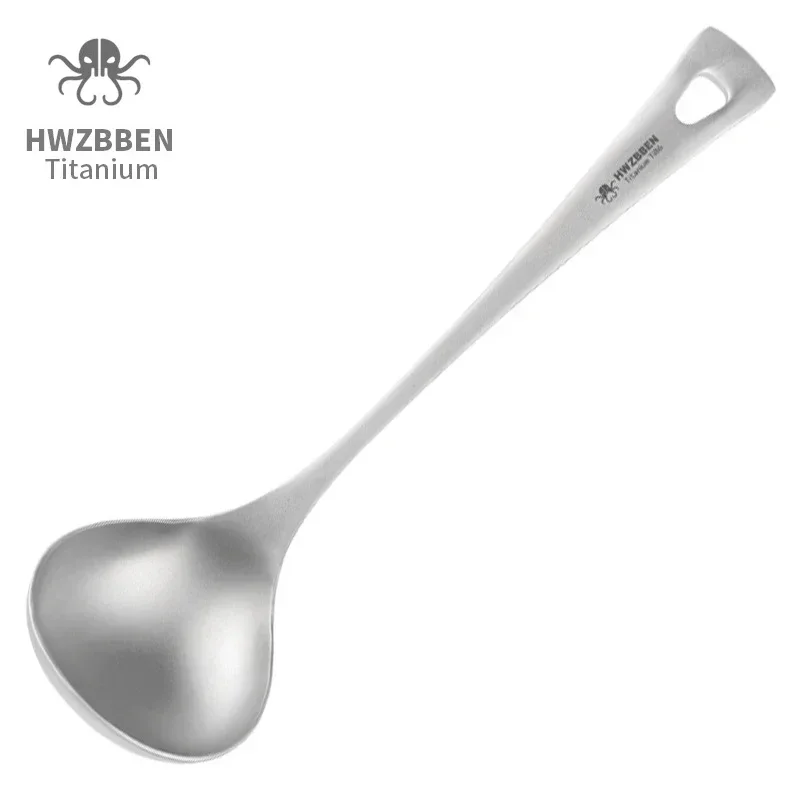 Camping Cooking Handle - HWZBBEN-Cuillères à soupe en titane avec