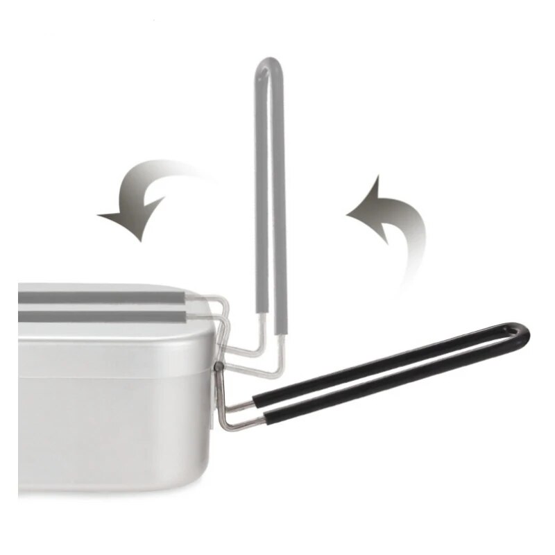 Camping Outdoor Cooking Table - Boîtes à déjeuner en aluminium 800/1400ML,