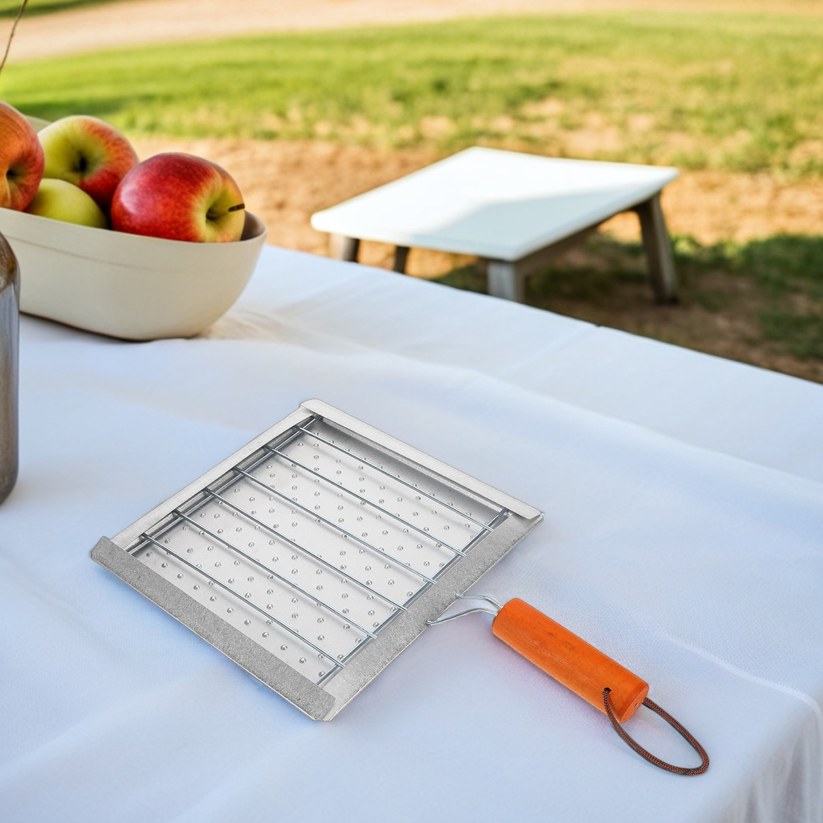 Camping Cooking Vegetables - Grille de cuisson portable carrée en