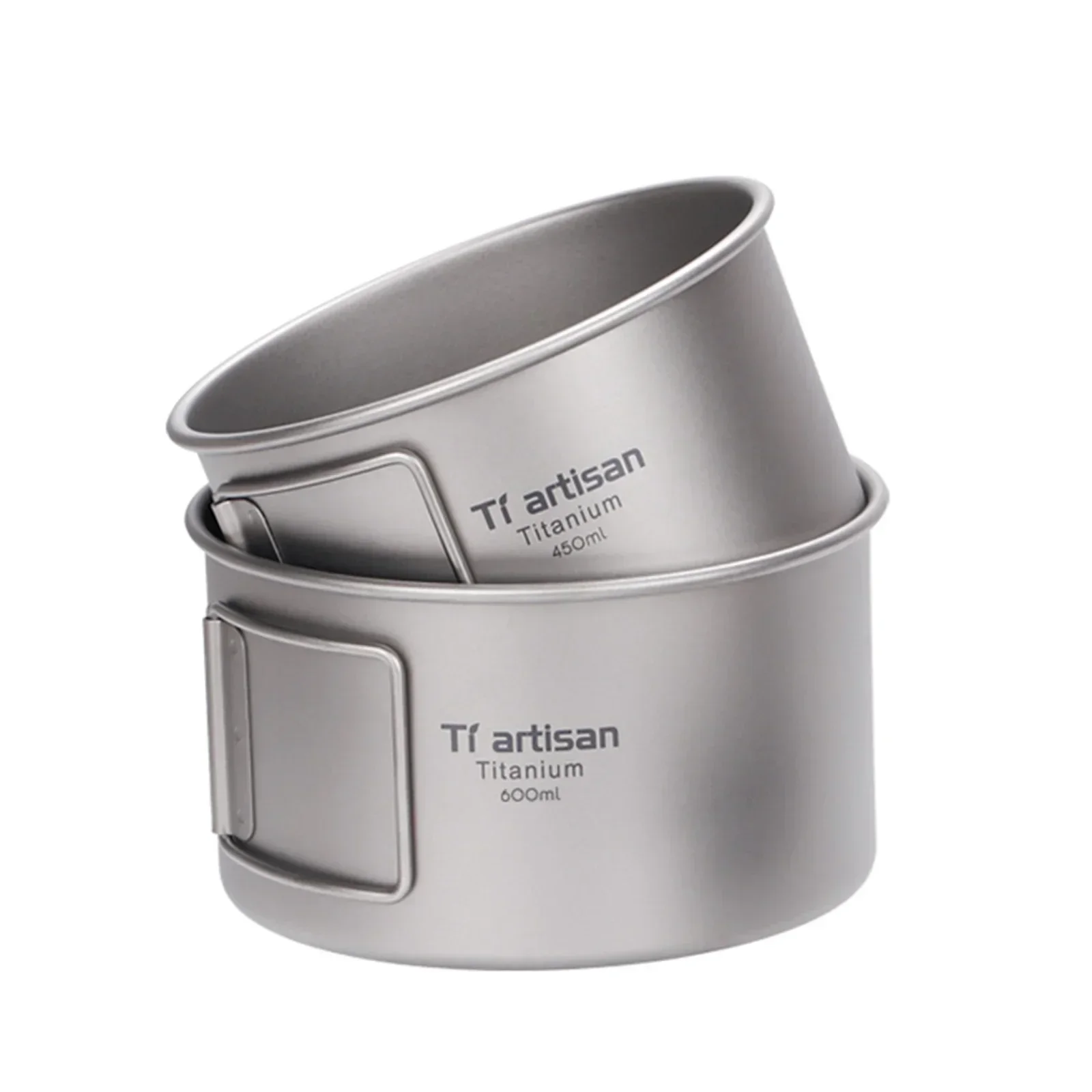Camping Cooking Handle - Filles en titane avec poignée pliante,