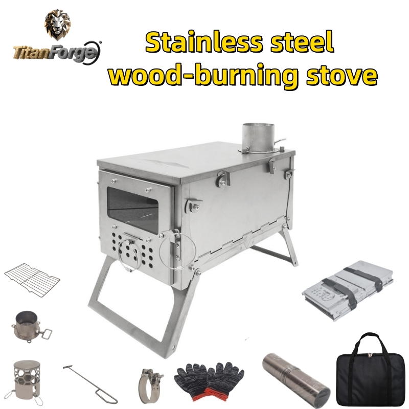 Camping Cooking Lightweight - Poêle à bois pliable, en acier