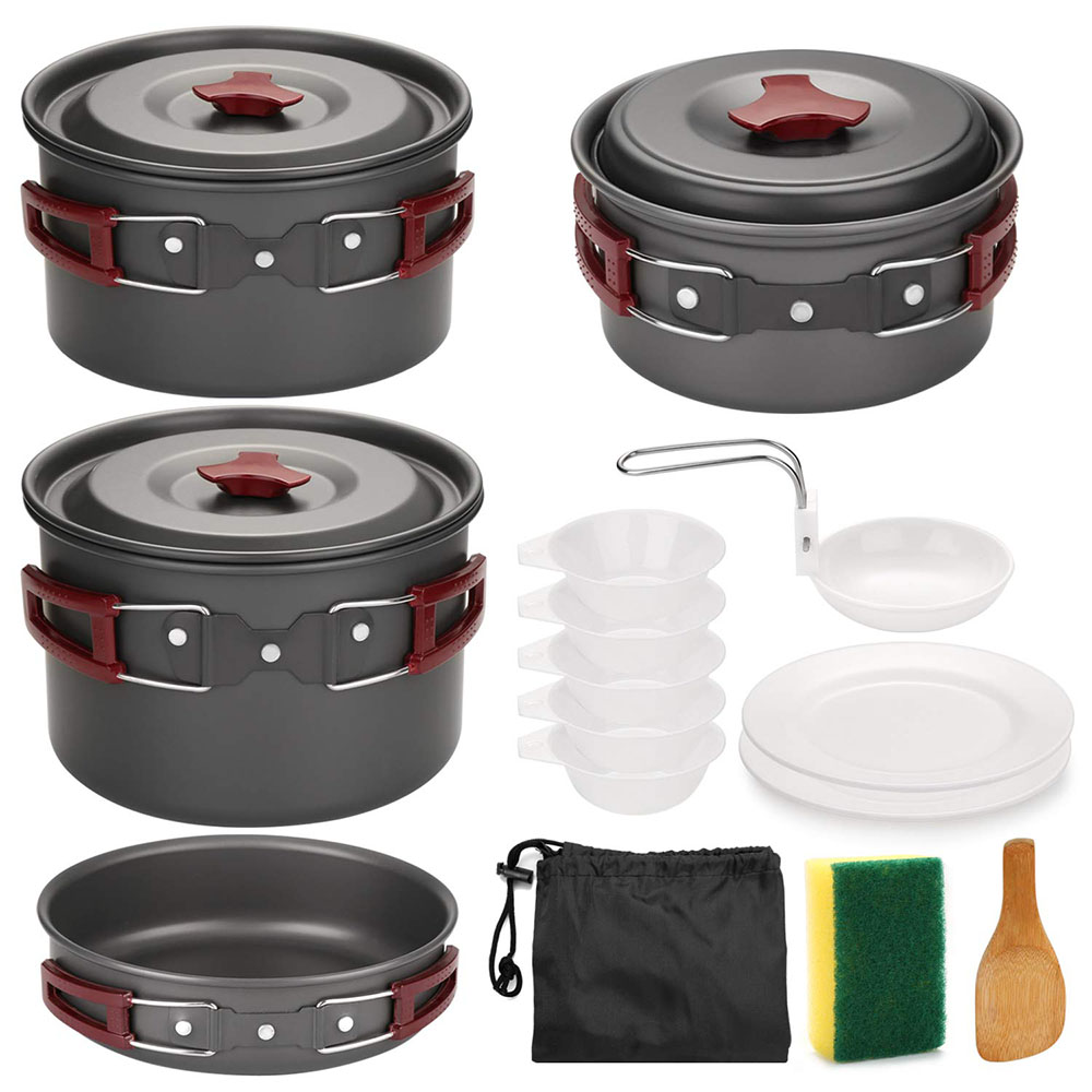 Camping Cooking Set Lightweight - Kit de batterie de cuisine de