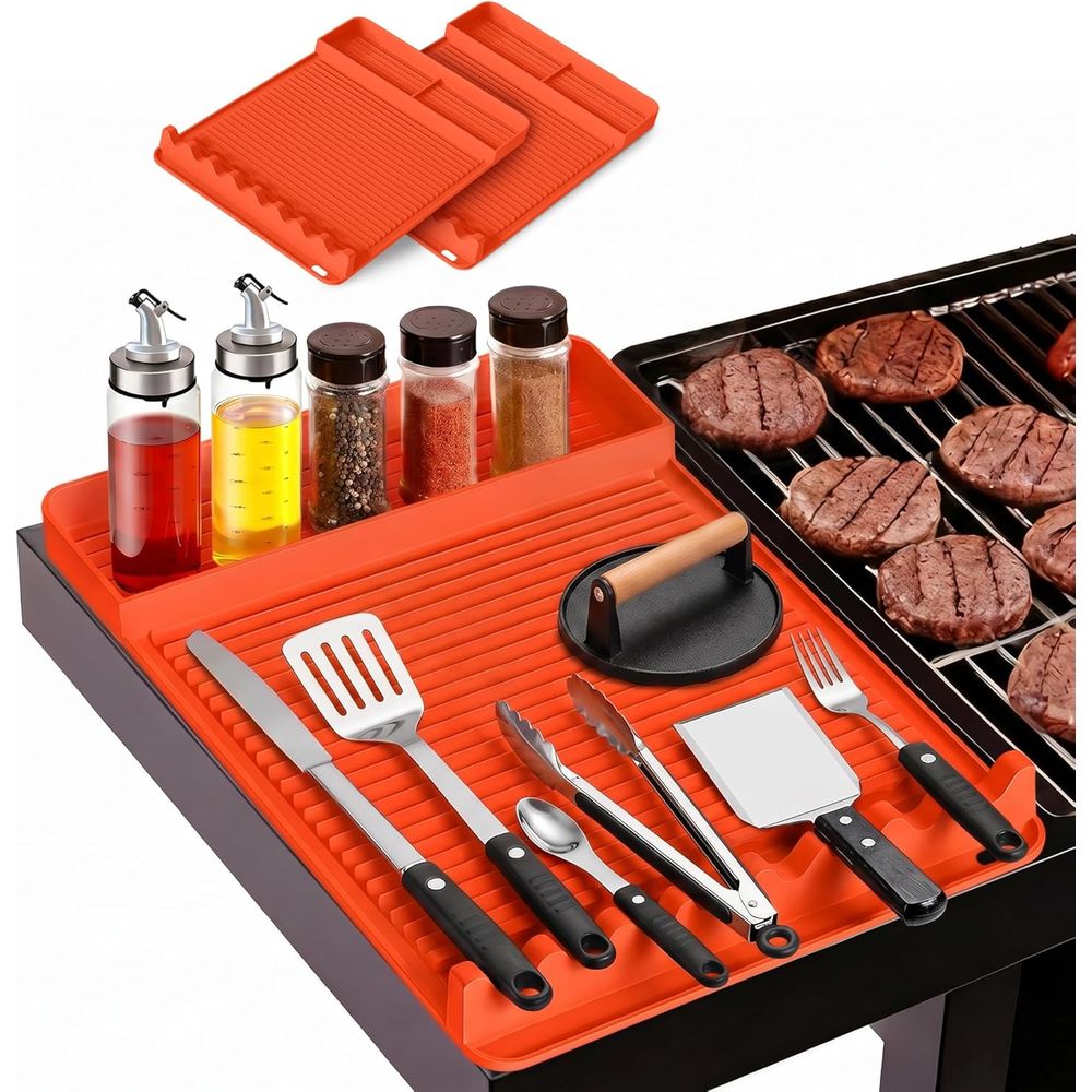 Camping Cooking Bbq - Tapis de barbecue en silicone résistant