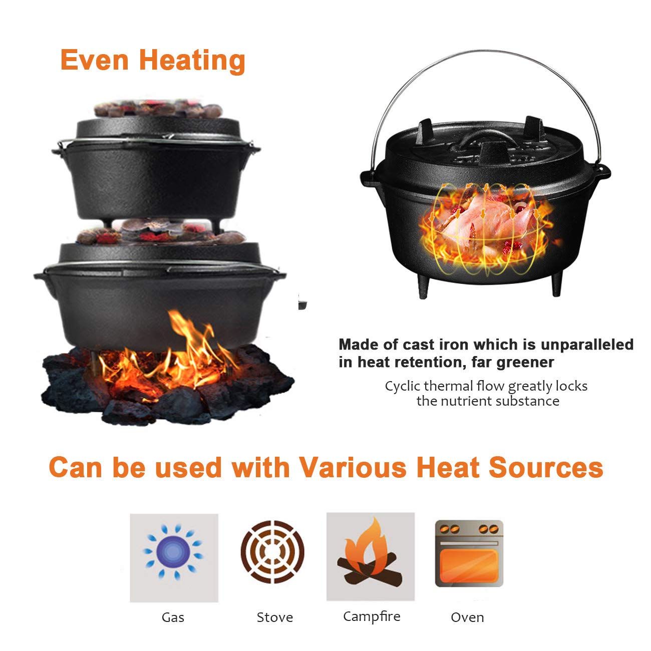 Four hollandais de camping de  - Camping Cooking Dutch Oven avis et prix