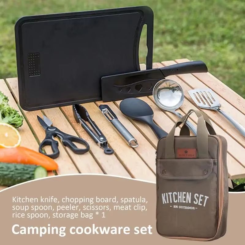 Ensemble de 8 ustensiles de cu - Camping Cooking Tool Set avis et prix