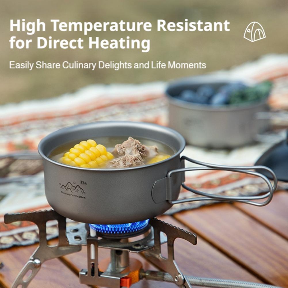 Casserole de camping en titane - Camping Cooking Handle avis et prix