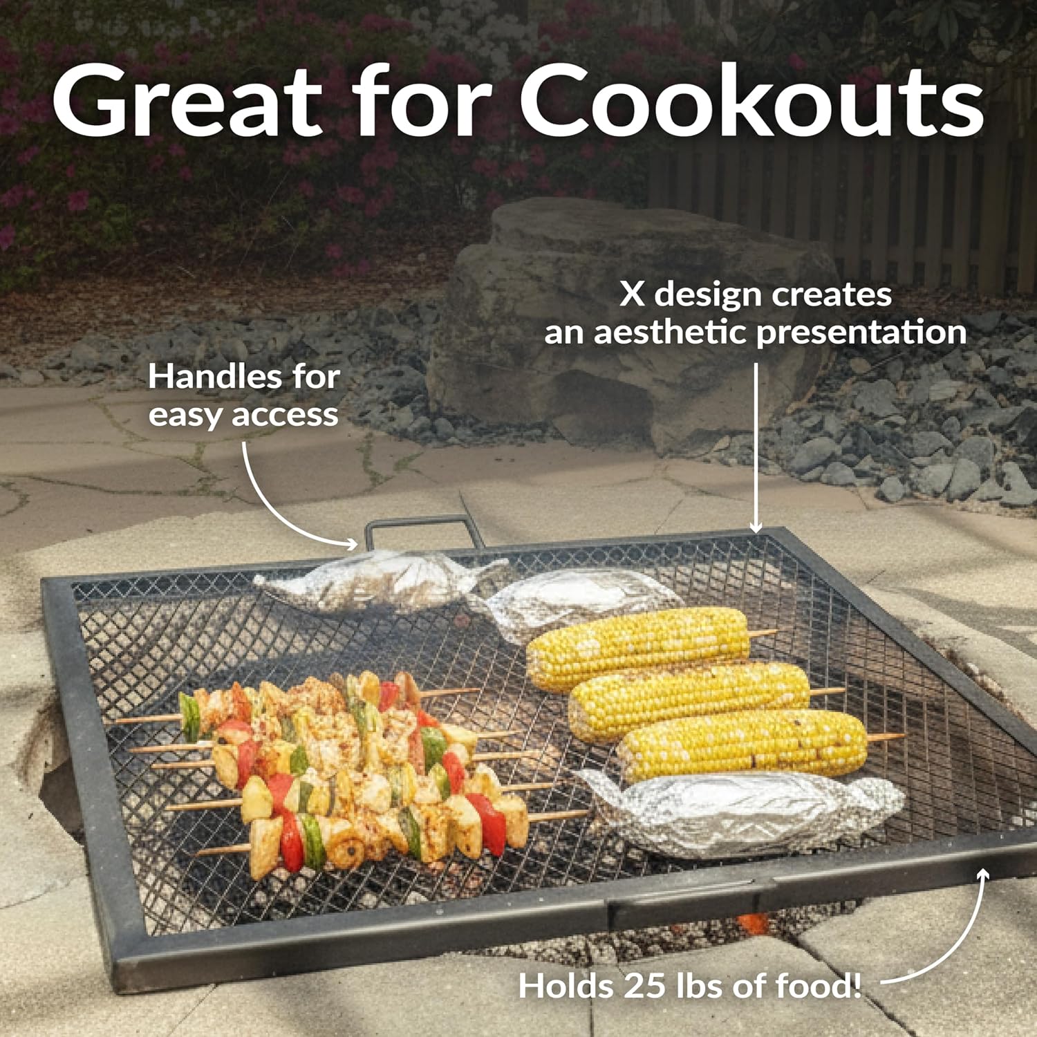 Grille de barbecue carrée en a - Camping Cooking Handle avis et prix