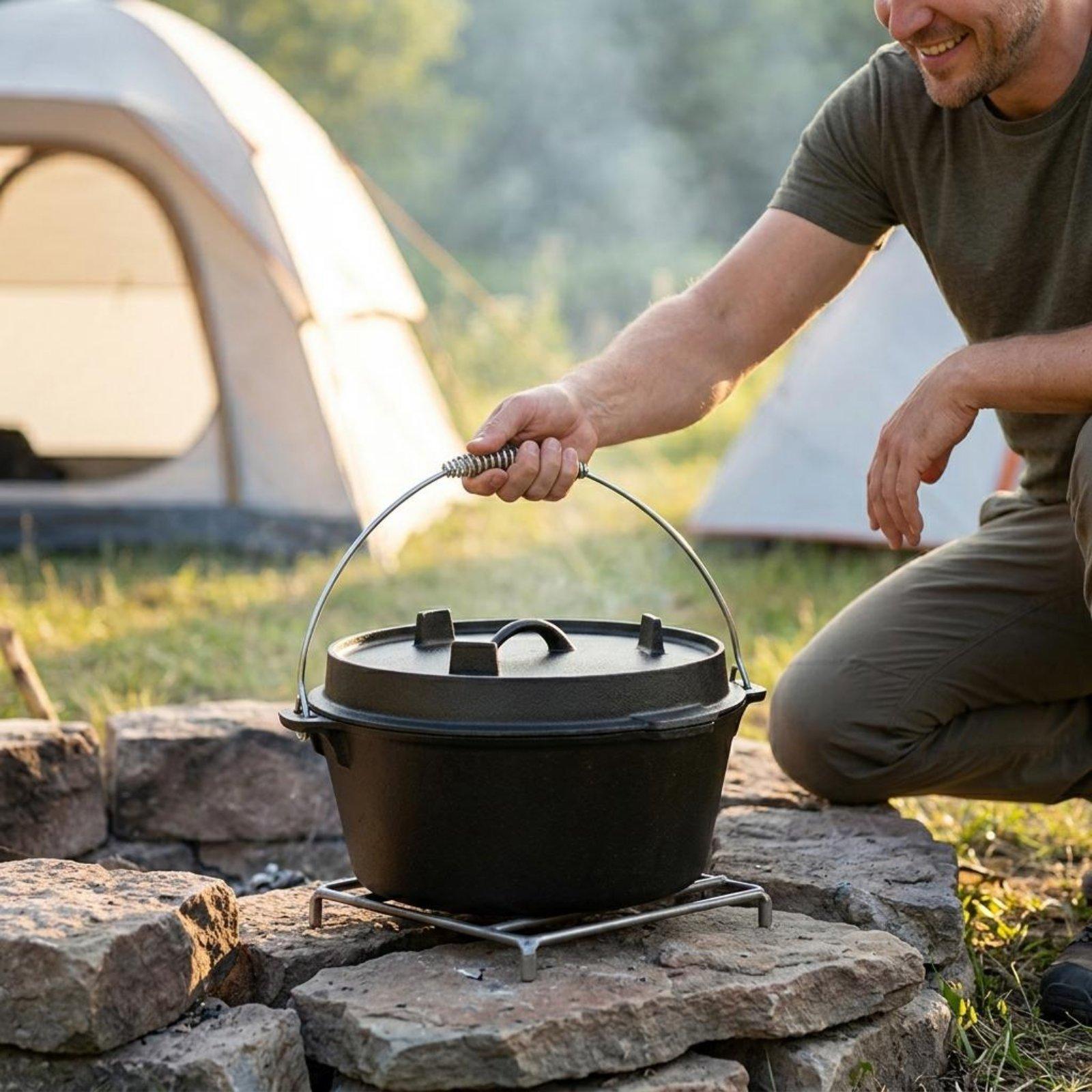 Cocotte hollandaise en fonte p - Camping Cooking Dutch Oven avis et prix