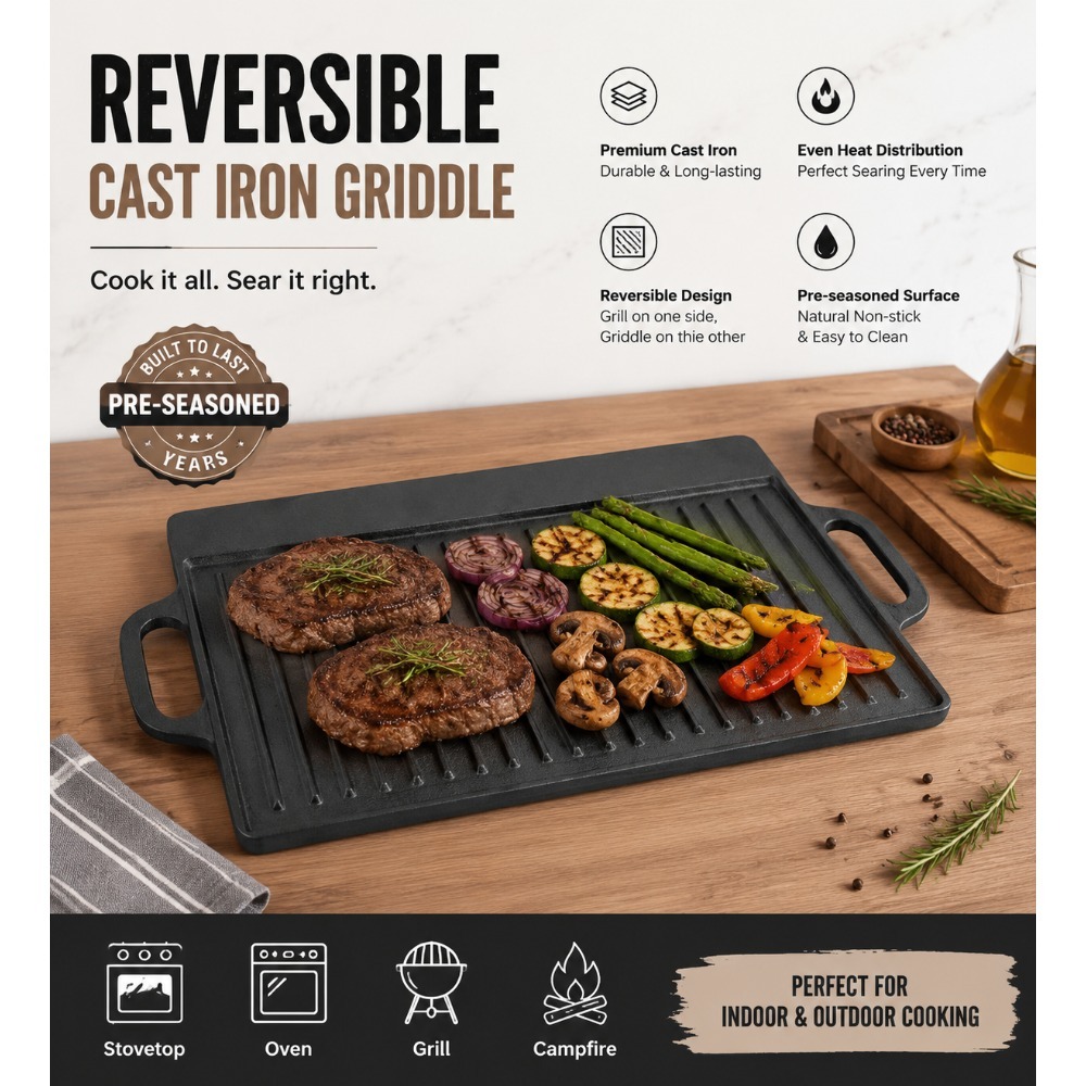 Plaque de cuisson en fonte pré - Skillet Cast Iron Camp avis et prix