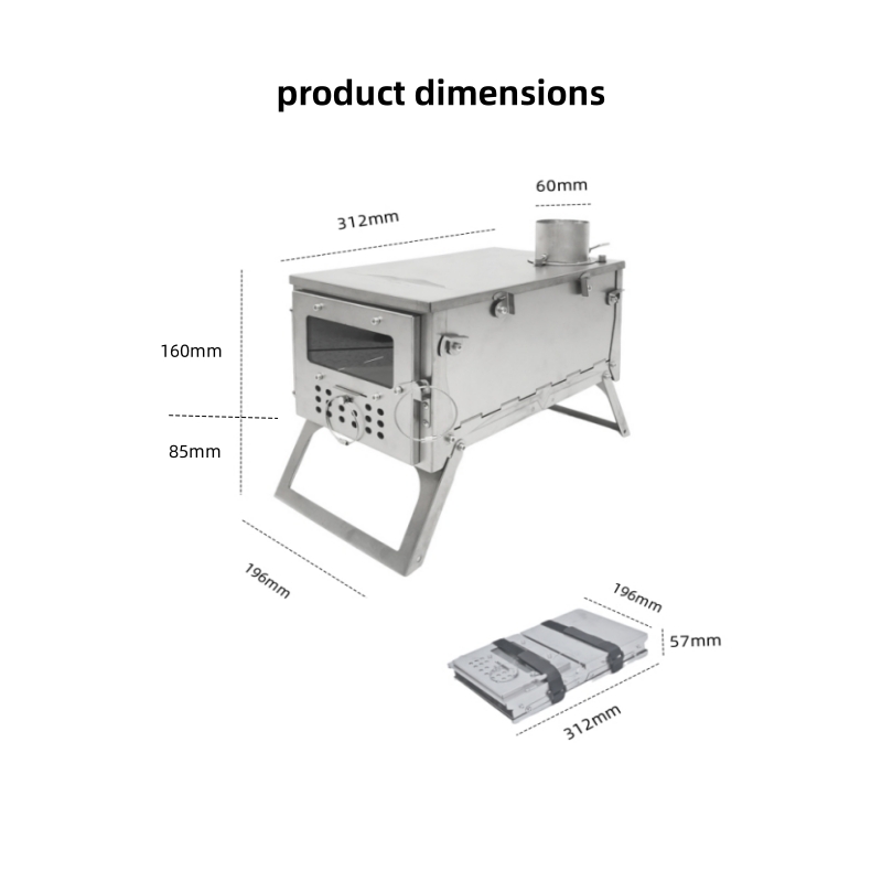 Poêle à bois pliable, en acier - Camping Cooking Lightweight avis et prix