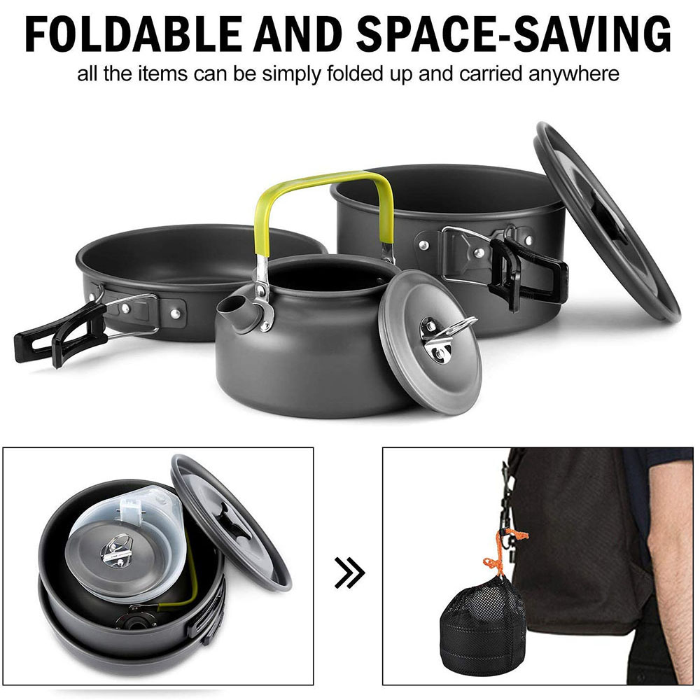 Ensemble de vaisselle de campi - Camping Cooking Set Lightweight avis et prix