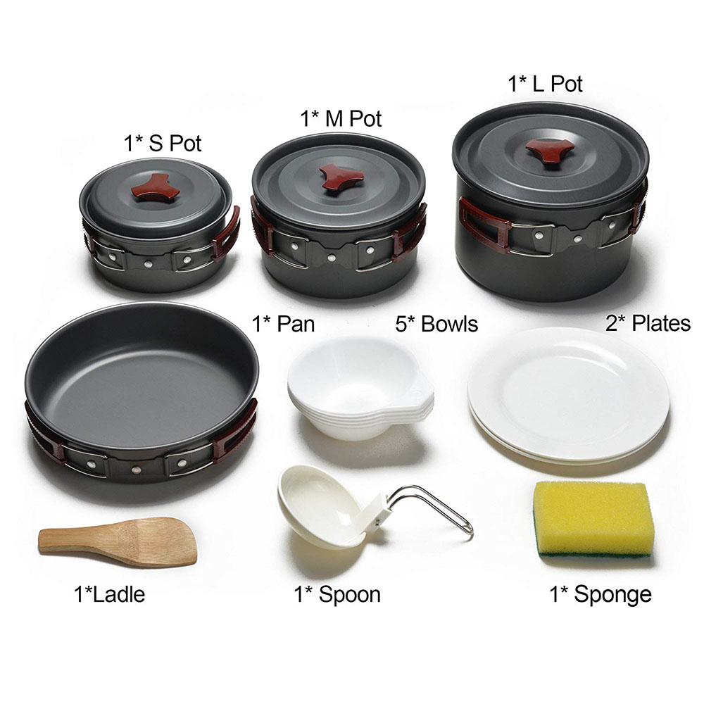 Kit de batterie de cuisine de  - Camping Cooking Set Lightweight avis et prix